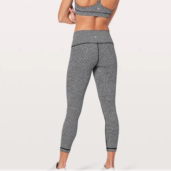 Lululemon Pants Womens Wunder Under 7/8 Tight Legging 6 Monochromic Luxt… - Picture 2 of 11